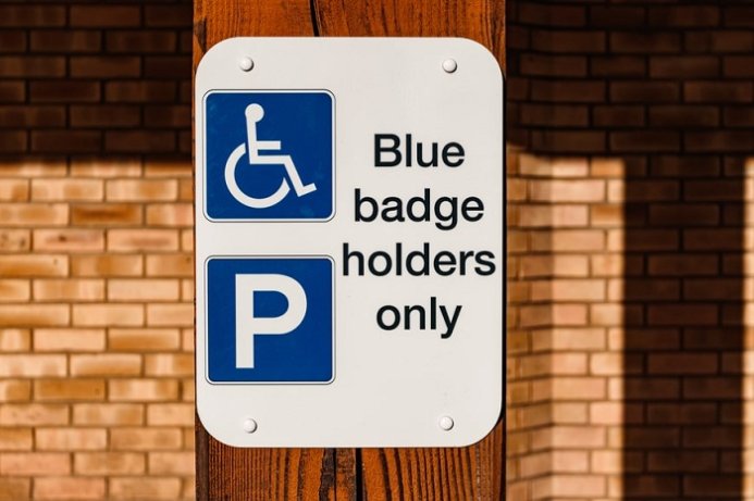 blue badge holders only